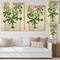 Designart - Vintage Drawing of Wild Plants - Traditional Print on Natural Pine Wood